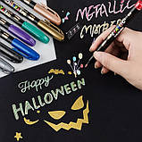 Металеві маркери BAOKE, набір металевих кольорових фломастерів на водній основі, 8 кольорів, фото 4