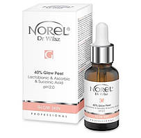 Пілінг з лактобіоновою 30% аскорбіновою 5% та бурштиновою кислотою 5% - Glow Skin - 40% Glow Peel, 30 мл