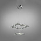 Кришталева підвісна світлодіодна LED люстра з пультом управління колір каркасу хром D-8334-2W/400+210HR, фото 4