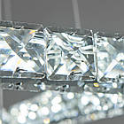 Кришталева підвісна світлодіодна LED люстра з пультом управління колір каркасу хром D-8334-2W/400+210HR, фото 6