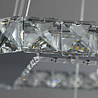 Кришталева підвісна світлодіодна LED люстра з пультом управління колір каркасу хром D-8334-2W/400+210HR, фото 5