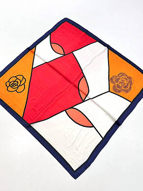 Шовкова хустка Rose 70*70 см червоний, фото 4