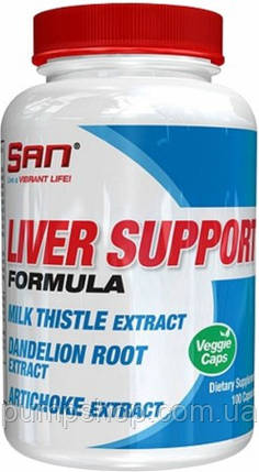 Для підтримки та відновлення печінки San Nutrition Liver Support Formula 100 капс., фото 2