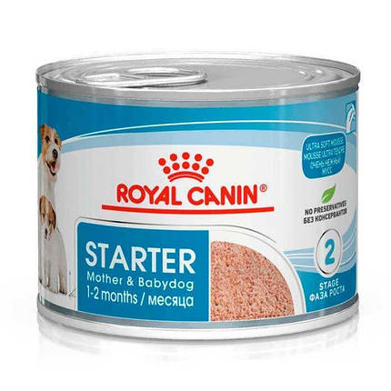 Вологий корм для цуценят ROYAL CANIN STARTER MOUSSE в період відлучення мус 195 г, фото 1