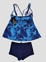 ОПТТанкини с шортами 72103 Миледи Fuba черный с белым (В НАЛИЧИИ ТОЛЬКО 50 52 54 56 58 УКР р-ры), фото 3