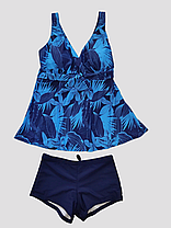 ОПТТанкини с шортами 72103 Миледи Fuba черный с белым (В НАЛИЧИИ ТОЛЬКО 50 52 54 56 58 УКР р-ры), фото 4