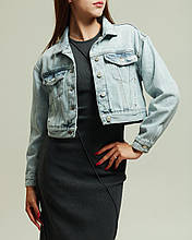 Піджак короткий джинсовий Dilvin 65348 36 блакитний