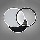 Світлодіодна люстра 62 Вт колір каркасу чорний з білим D-Z323-2BLACK, фото 3