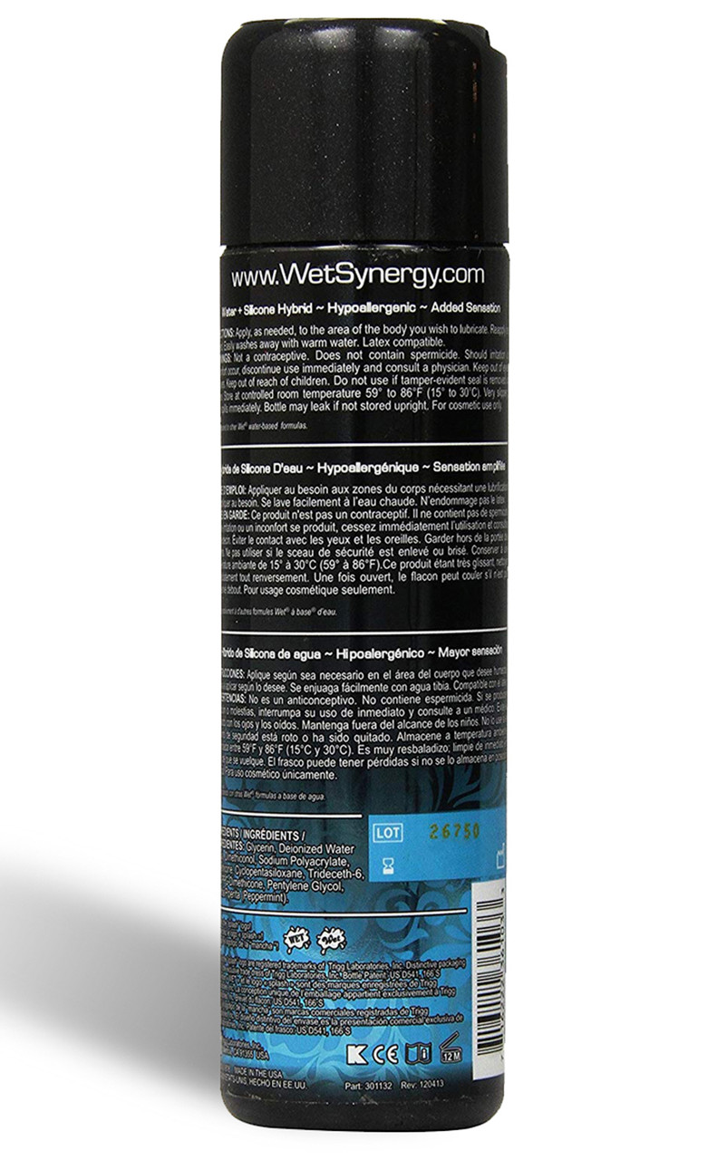 (ПІЦАРАПАНА БАНКА) Лубрикант з охолоджувальним ефектом — Wet Synergy + Cool Tingle, 100ml Кітті, фото 1