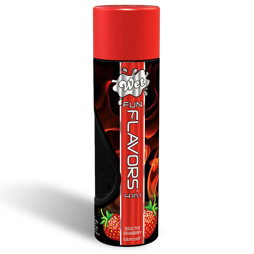 Лубрикант - Wet Fun Flavors 4-in-1 Seductive Strawberry, 120 ml Кітті, фото 1