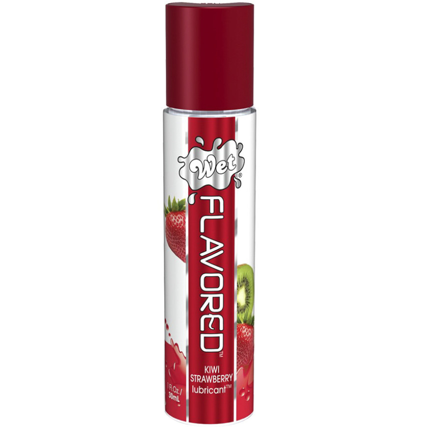 Оральний лубрикант — Wet Flavored Kiwi Strawberry, 30ml Кітті, фото 1