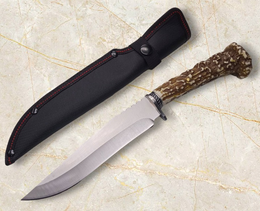 Мисливський ніж Damascus 148 із Чохлом 30см (7_00785), фото 1