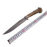 Мисливський ніж Damascus 148 із Чохлом 30см (7_00785), фото 2