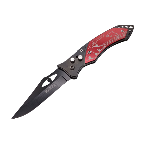 Викидний ніж RAZZZ 1642 з кліпсою 20см Red-Black (7_00795)