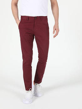 Стильні чоловічі штани якісні демісезонні, джинси, бордовий колір, 26-32