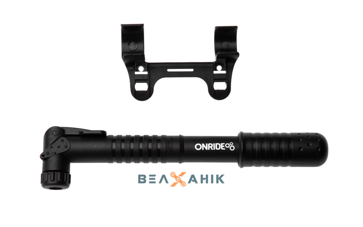 Насос компактний телескопічний ONRIDE Load Pl 100PSI універсальний ніпель чорний, фото 1