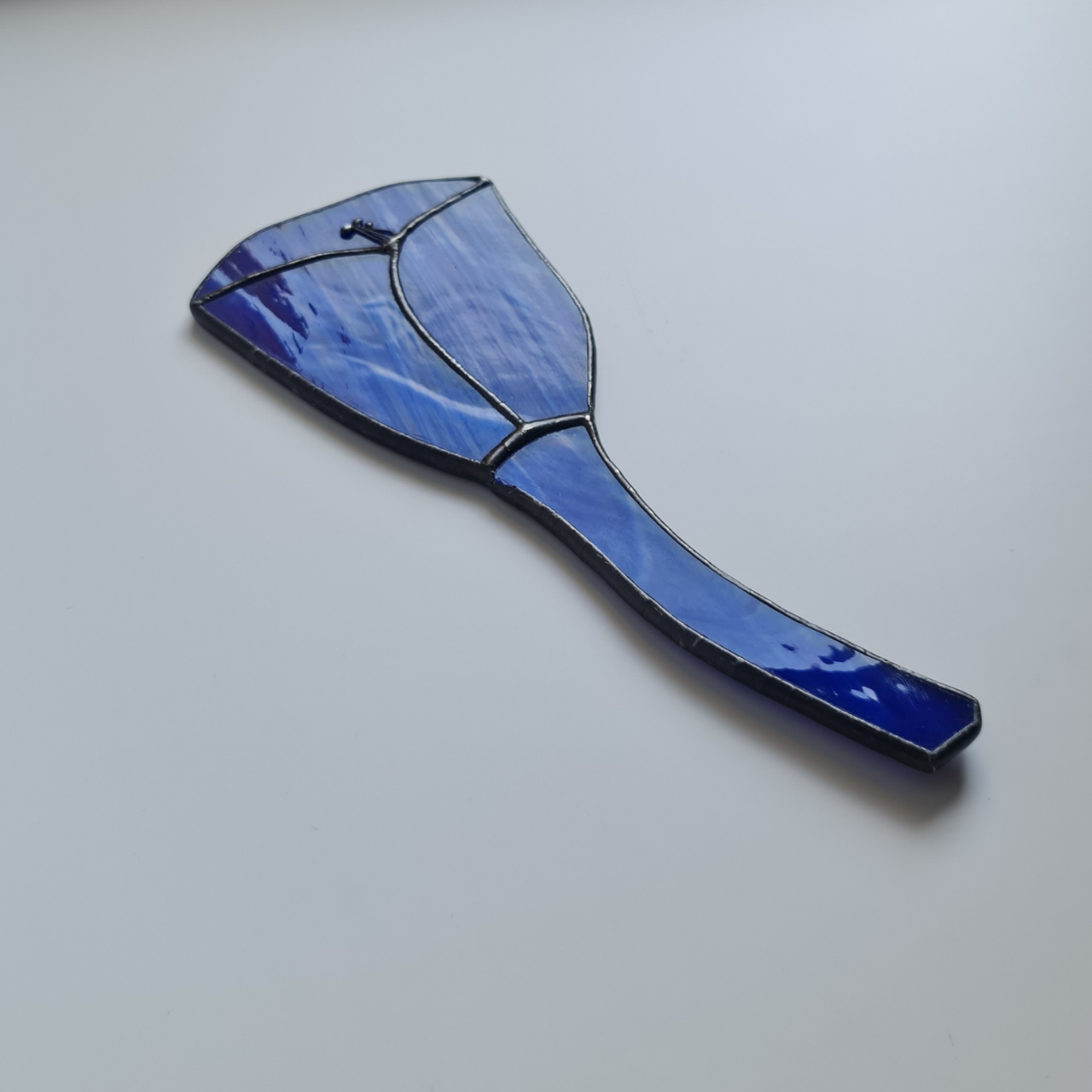 Синє вінтажне ручне дзеркало Квітка vintage 22 см