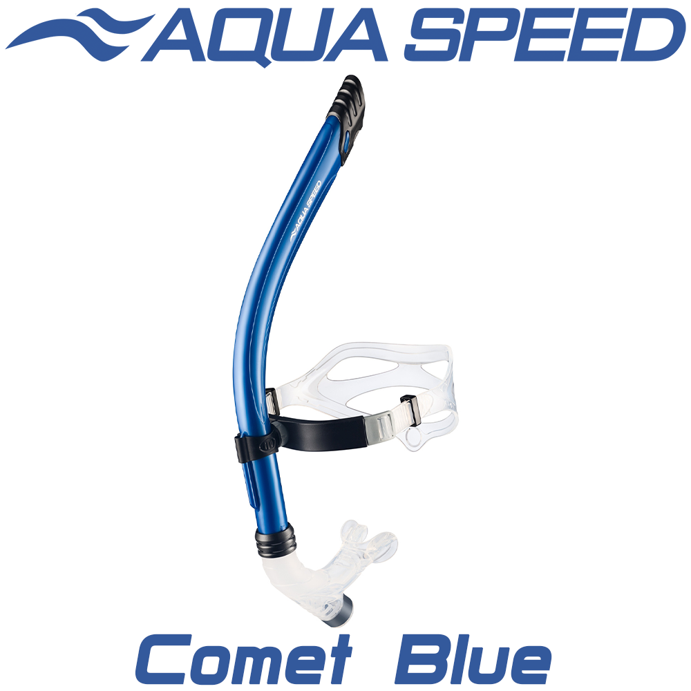 Трубка для плавання дихальна трубка для снорклінгу Aqua Speed Comet Blue синя