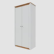 Шафа дводверна Еверест Нордік-990 Білий + Дуб крафт золотий (DTM-5535), фото 2