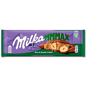 Milka MMMAX Nuss Nougat Creme Молочний шоколад з фундуком та нугою 300г