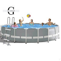 Intex Басейн каркасний 26732 NP (1) 549-122 см, насос 220V, 5687 л/рік, об&#39;єм води - 24311л, сходи, тент, підстилка