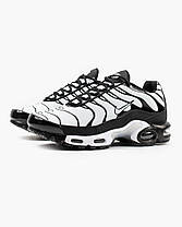 Кросівки Nike Air Max TN Plus White Black / Найк Аїр Макс ТН Плюс Білі з Чорним, фото 4