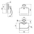 Тримач для туалетного паперу Lidz (CRM) 114.03.01, фото 2