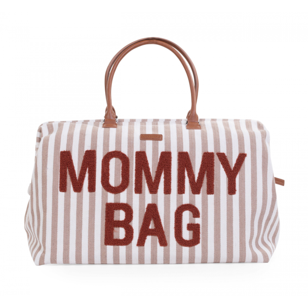 Сумка Childhome Mommy bag stripes nude/terracotta, арт. CWMBBSTNR