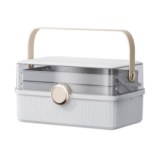 Органайзер для косметики, украшений Naomi на три секции с замком и