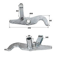 Передавальний механізм Knott Autoflex для гальма накату КF27 200406.001, фото 3