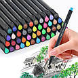 Набір професійних різнокольорових лінерів для малювання Fineliner Color 100 кольорів, фото 4