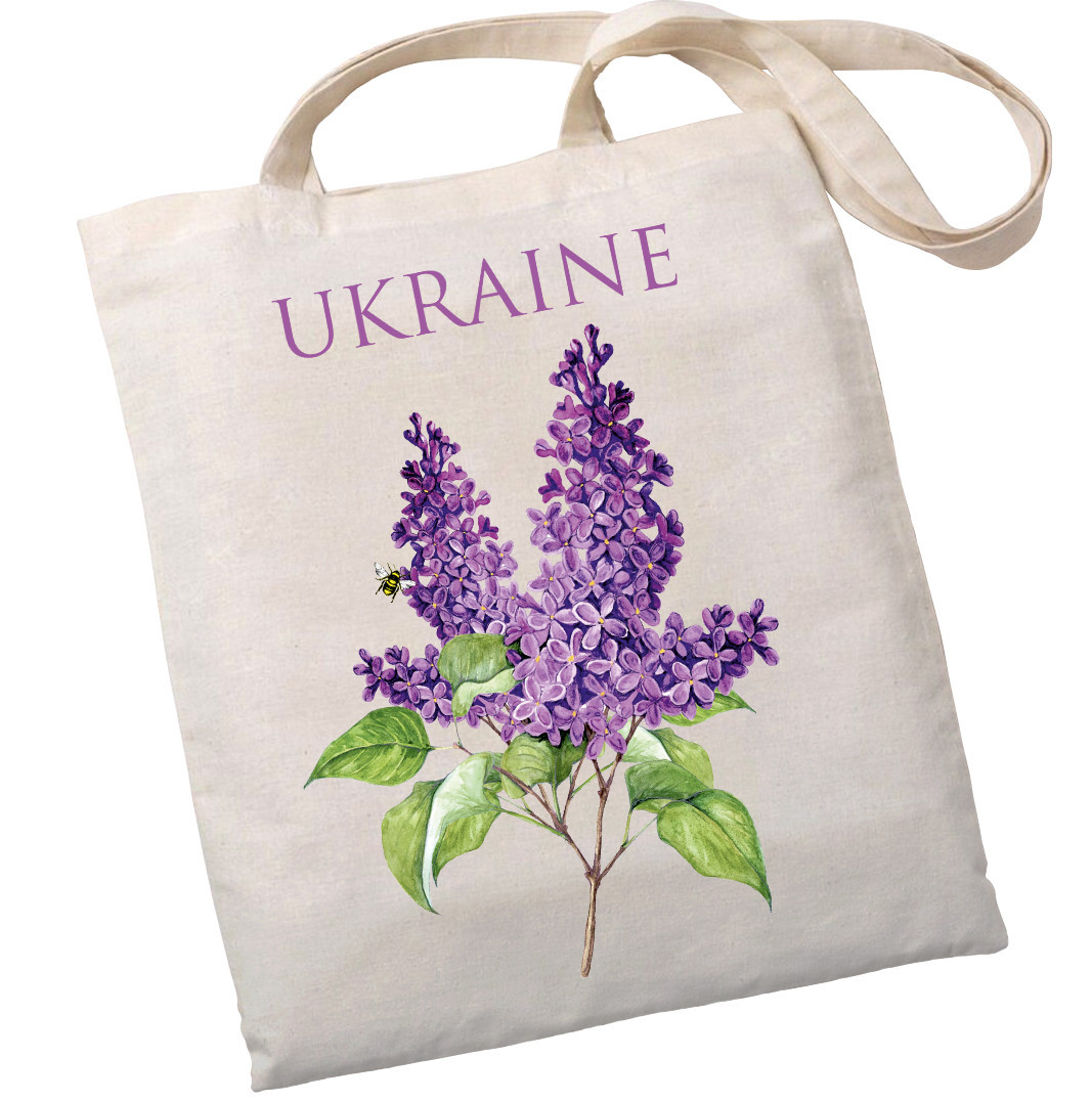 Екошопер BookOpt ВК4077 Ukraine "Бузок" бежевий, фото 1