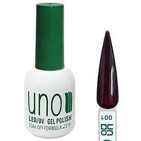 Гель-лак кольоровий UNO Gel Polish для нігтів № 001, 12 мл