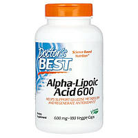 Альфа-Ліпоєва кислота, 600 мг, Alpha-Lipoic Acid, Doctor's Best,180 вегетаріанських капсул