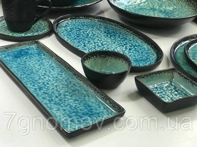 Соусник керамічний круглий синій Блу-Лейк 100 мл арт. 101-0209