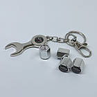 Захисні ковпачки на ніпеля Chery + ключик-брелок у подарунок! Колір хром, фото 3