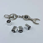 Захисні ковпачки на ніпеля Infiniti + ключик-брелок у подарунок! Колір хром, фото 4