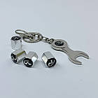 Захисні ковпачки на ніпеля Infiniti + ключик-брелок у подарунок! Колір хром, фото 3