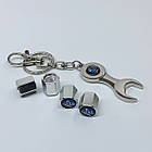 Захисні ковпачки на ніпеля Subaru + ключик-брелок у подарунок! Колір хром, фото 3