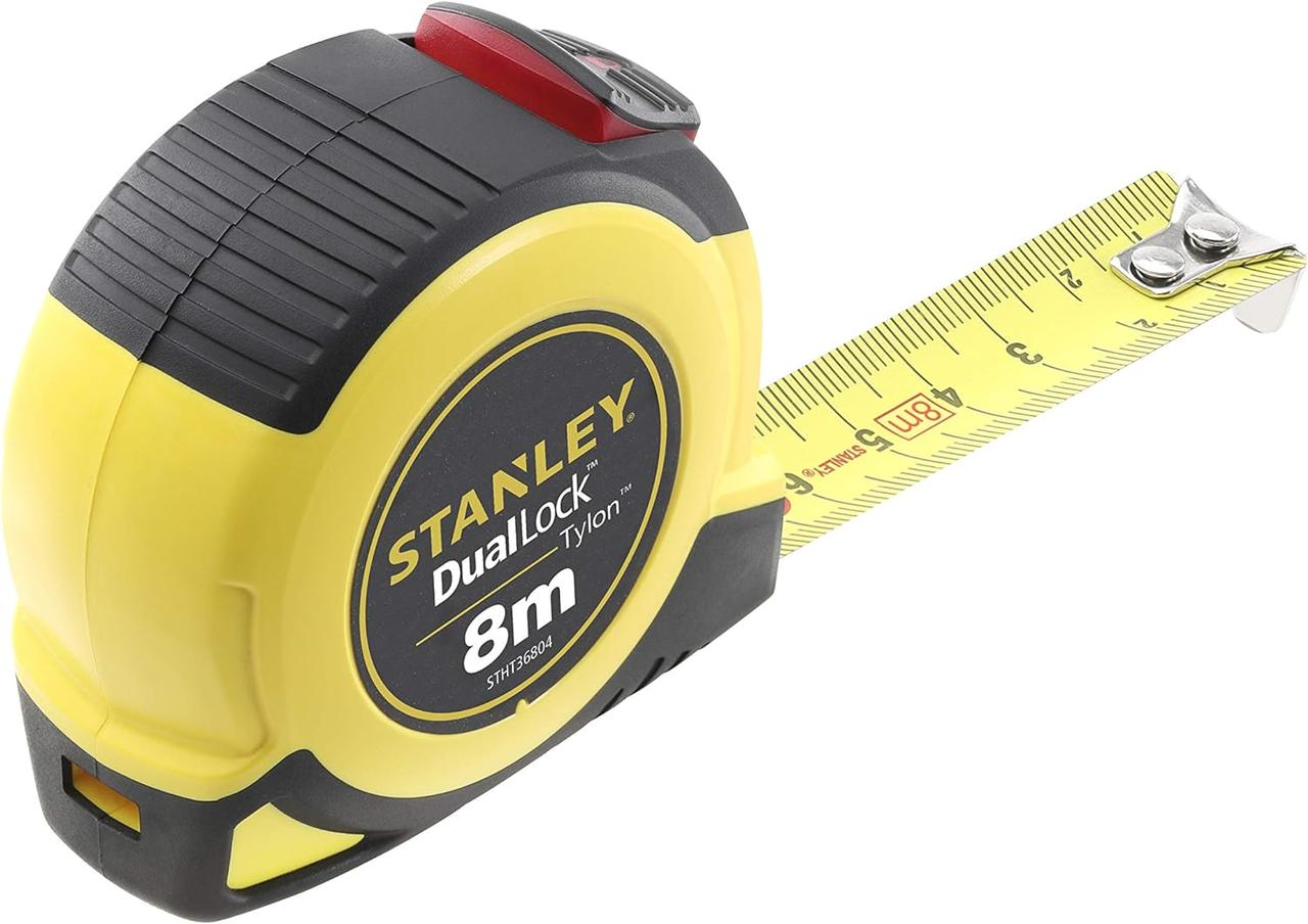 Рулетка 8 м х 25 мм Stanley Tylon Dual Lock STHT36804-0