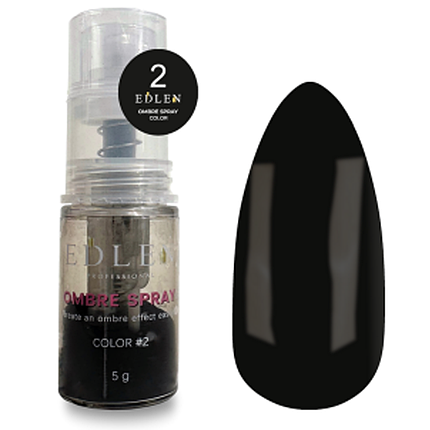 Омбре спрей EDLEN Professional Ombre Spray Color №2, 5 г чорний, фото 1