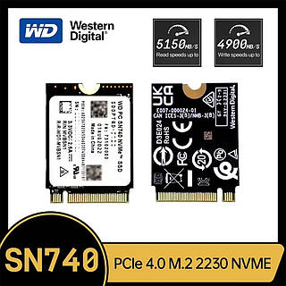WD SN740 NVMe 1TB SSD M.2 2230 steamdeck Western Digital