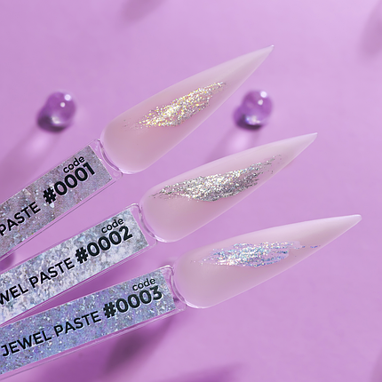 Арт-паста без липкого шару DNKa Jewel Paste No0002, 5 мл перламутрова біла, фото 3
