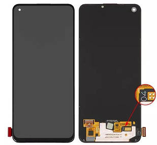 Дисплей для Oppo A74, A94, A95 4G, F19, F19 Pro, Reno5 Lite, чорний, без рамки, Original (PRC)