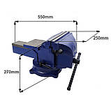 Лещата поворотні 250 мм з ковадлом Kraft & Dele KD1105, фото 8