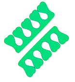 Розділювачі педикюрні 100 пар зелені