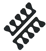 Розділювачі педикюрні 100 пар чорні