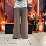 Брюки жіночі широкі легкі ошатні 50 капучіно, фото 5