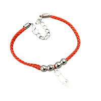 Браслет Finding Червона нитка булавка з кульками Червоний Br3478