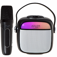 Колонка караоке Adler AD 1199 чорна з мікрофоном - SD/USB/AUX/Bluetooth